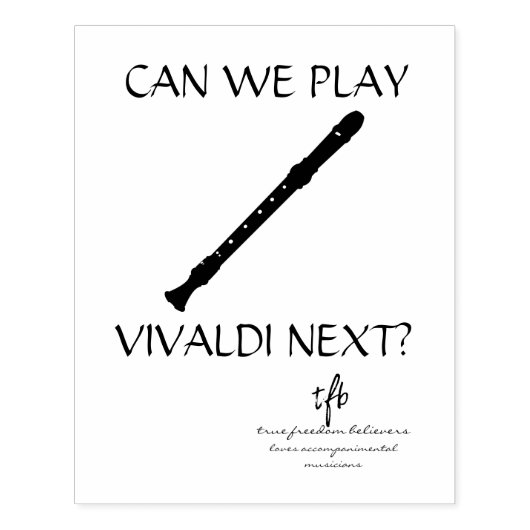 Vivaldi Next? Recorder groot Rubberstempel (Afrduk)