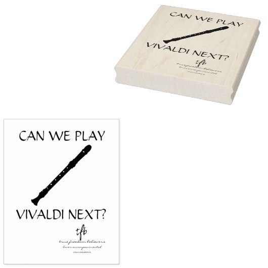 Vivaldi Next? Recorder groot Rubberstempel (Gestempeld)