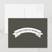 VIVANT LINGUAE MORTUAE - Lang leve dode talen Briefkaart (Voorkant / Achterkant)