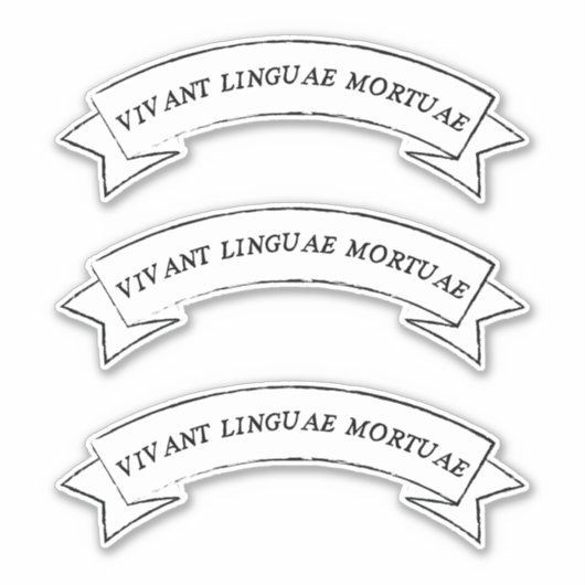 VIVANT LINGUAE MORTUAE - Lange, dode talen Sticker (Voorkant)