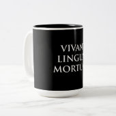 Vivant Linguae Mortuae Tweekleurige Koffiemok (Voorkant links)