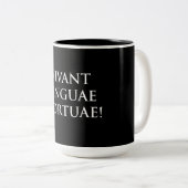 Vivant Linguae Mortuae Tweekleurige Koffiemok (Voorkant rechts)