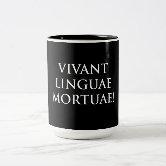 Vivant Linguae Mortuae Tweekleurige Koffiemok (Center)