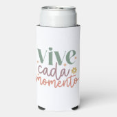 "Vive Cada Momento" Inspirerend quote Seltzer Blikjeskoeler (Seltzer Achterkant)