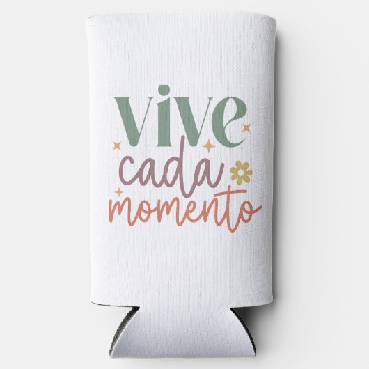 "Vive Cada Momento" Inspirerend quote Seltzer Blikjeskoeler (Voorkant)