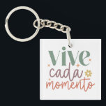 "Vive Cada Momento" Inspirerend quote Sleutelhanger<br><div class="desc">"Vive Cada Momento" Inspirerend Quote Sleutelhanger.</div>