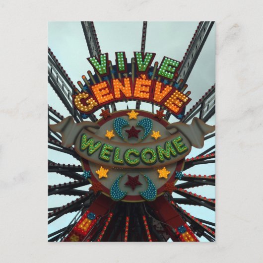 vive geneve sign briefkaart (Voorkant)