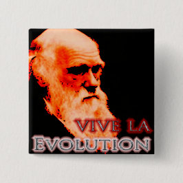 Vive La Evolution Redoux Vierkante Button 5,1 Cm
