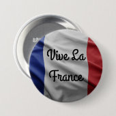 Vive La France Badge Ronde Button 7,6 Cm (Voorkant /achterkant)
