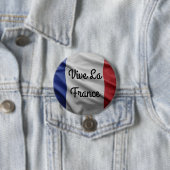 Vive La France Badge Ronde Button 7,6 Cm (In situ)