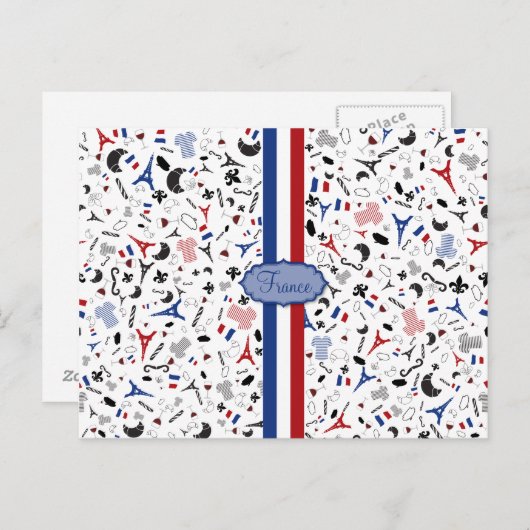 Vive la France Briefkaart (Voorkant / Achterkant)