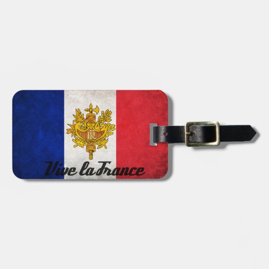 Vive La France Flag Bagagelabel (Voorkant horizontaal)
