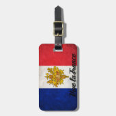Vive La France Flag Bagagelabel (Voorkant verticaal)