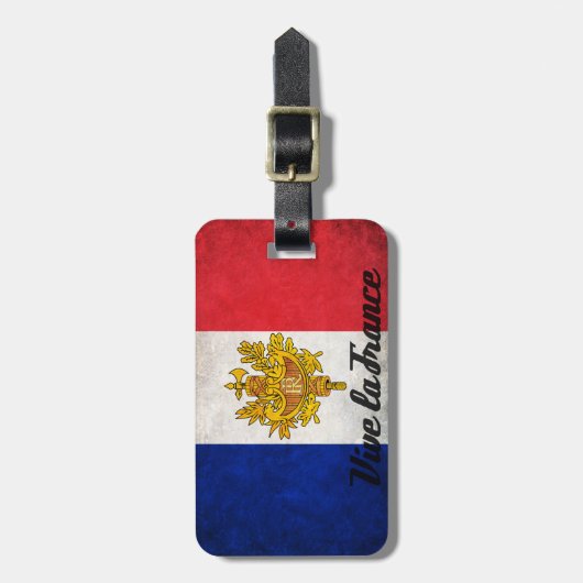 Vive La France Flag Bagagelabel (Voorkant verticaal)