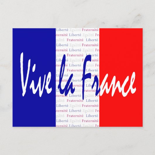 Vive La France Francofiel's Briefkaart (Voorkant)