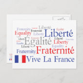 Vive La France Francofiel's Briefkaart (Voorkant / Achterkant)