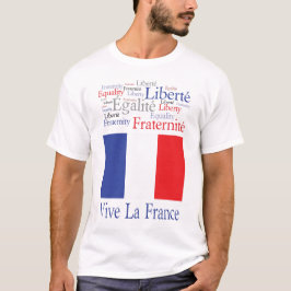 Vive La France Franse vlag Bastille Day T-shirt