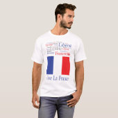 Vive La France Franse vlag Bastille Day T-shirt (Voorkant volledig)