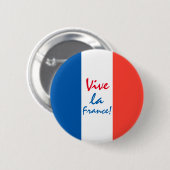 Vive La France Franse vlag  Ronde Button 5,7 Cm (Voorkant /achterkant)