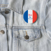 Vive La France Franse vlag  Ronde Button 5,7 Cm (In situ)