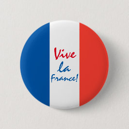 Vive La France Franse vlag Ronde Button 5,7 Cm