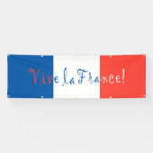 Vive La France Franse vlag Spandoek (Horizontaal)
