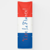 Vive La France Franse vlag Spandoek (Verticaal)