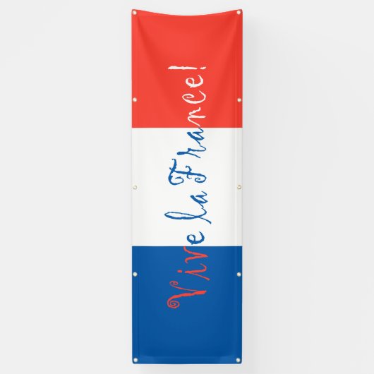 Vive La France Franse vlag Spandoek (Verticaal)