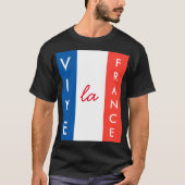 Vive La France Franse vlag T-shirt (Voorkant)