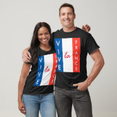 Vive La France Franse vlag T-shirt (Unisex)