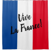 Vive La France French flag custom Douchegordijn (Voorkant)