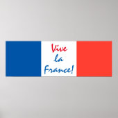 Vive La France French Flag Customizable Poster (Voorkant)