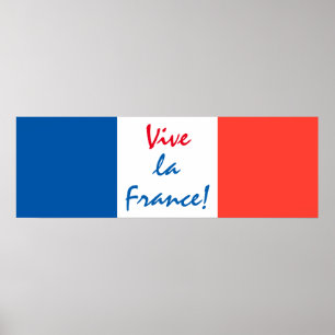 Vive La France French Flag Customizable Poster