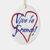 Vive la France kerstversiering Keramisch Ornament (Rechts)