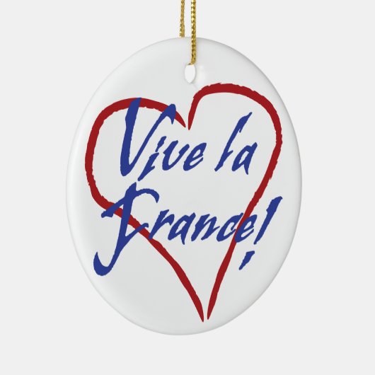 Vive la France kerstversiering Keramisch Ornament (Rechts)