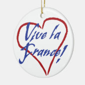 Vive la France kerstversiering Keramisch Ornament (Links)
