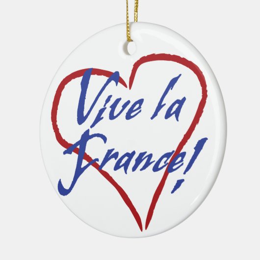 Vive la France kerstversiering Keramisch Ornament (Links)