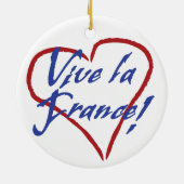 Vive la France kerstversiering Keramisch Ornament (Achterkant)