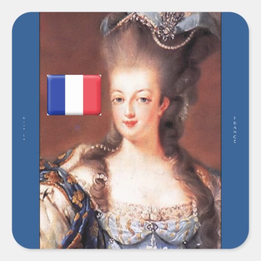 Vive La France Marie Antoinette Stickers (Voorkant)