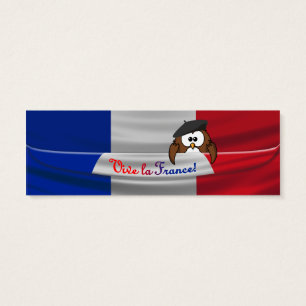 Vive la France owl Mini Visitekaartjes