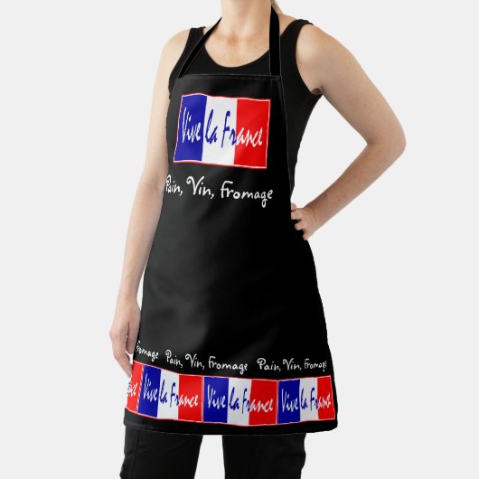Vive La France Pain Vin Fromage Wine Tasting Schort (Insitu)