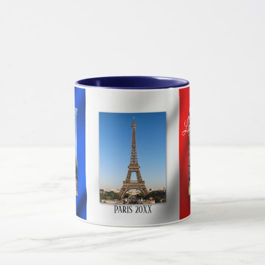 Vive La France Paris Franse vlag Foto Mok (Midden)