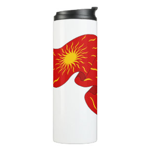 Vive la France! Rode Oriflamme met Zon Thermosbeker