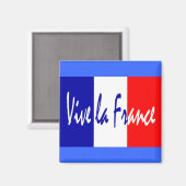 Vive la France - Rode, witte, blauwe Franse vlag Magneet (Voorkant / Achterkant)