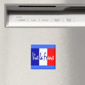 Vive la France - Rode, witte, blauwe Franse vlag Magneet (Insitu (Vaatwasser))