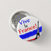 Vive la France! Ronde Button 3,2 Cm (Voorkant /achterkant)
