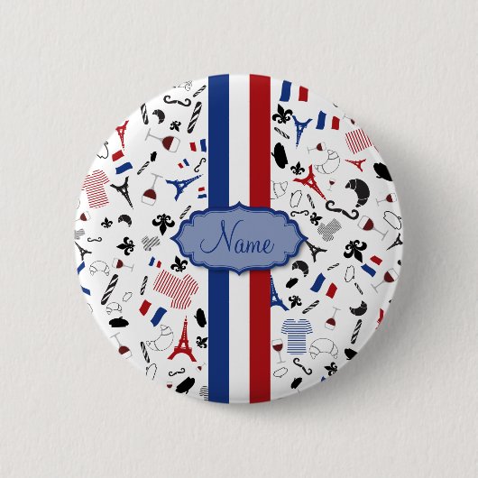 Vive la France Ronde Button 5,7 Cm (Voorkant)
