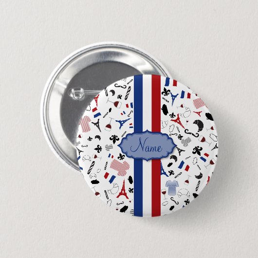 Vive la France Ronde Button 5,7 Cm (Voorkant /achterkant)