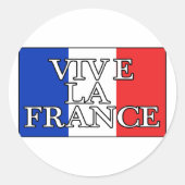 Vive La France Ronde Sticker (Voorkant)