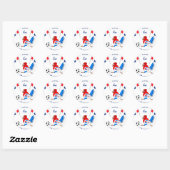 Vive La France Ronde Sticker (Vel)